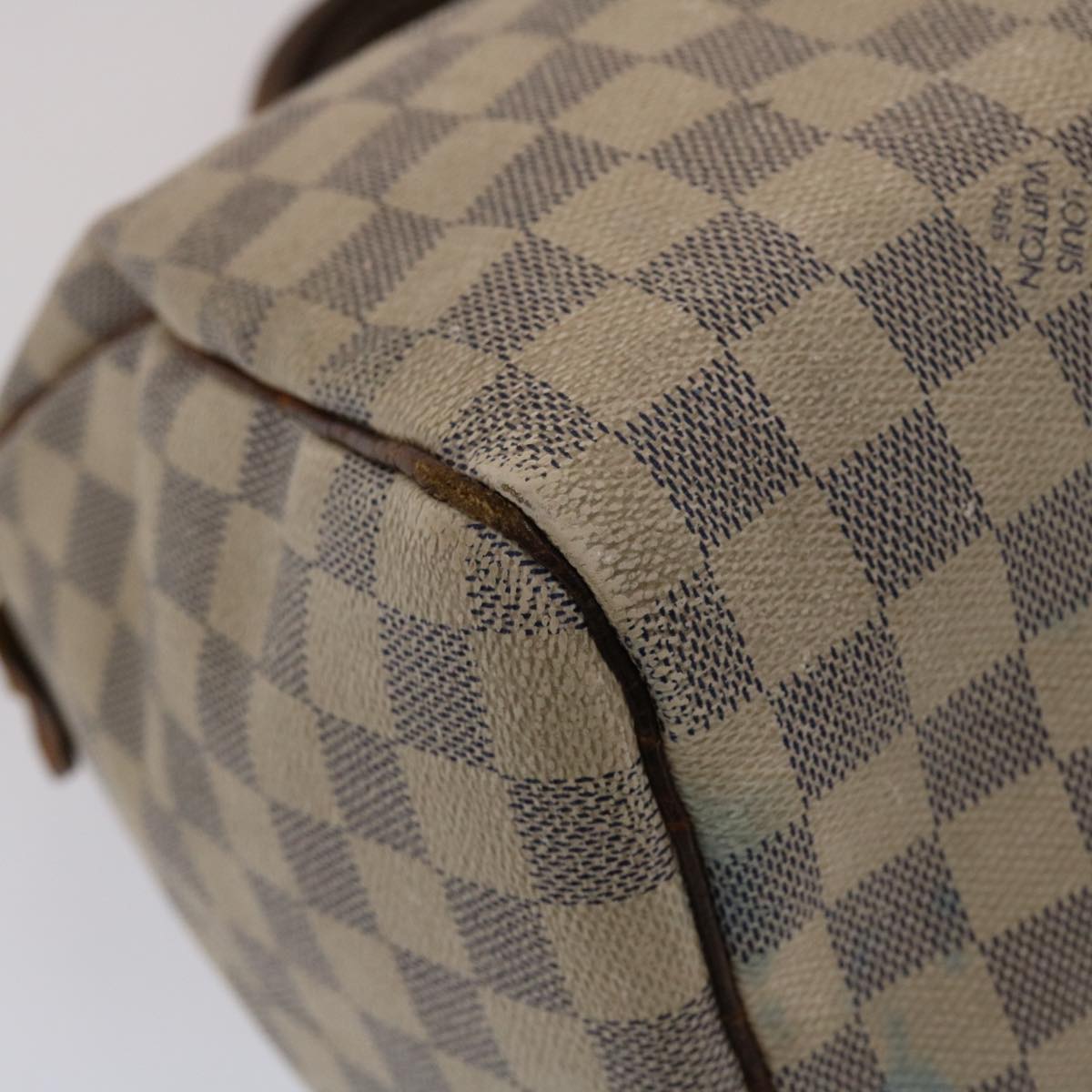 LOUIS VUITTON Damier Azur Speedy 30 Hand Bag N41533 LV Auth 49583