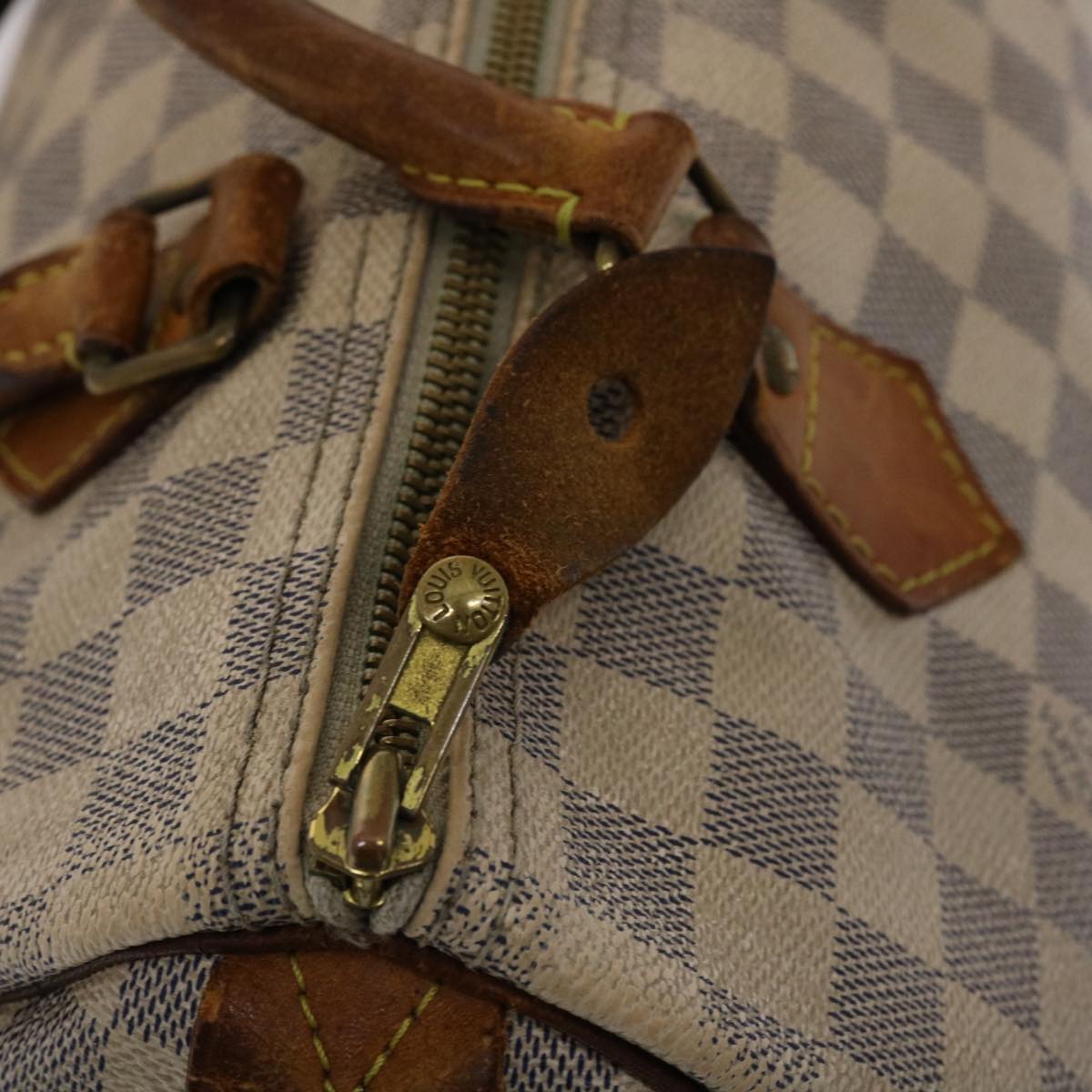 LOUIS VUITTON Damier Azur Speedy 30 Hand Bag N41533 LV Auth 49583