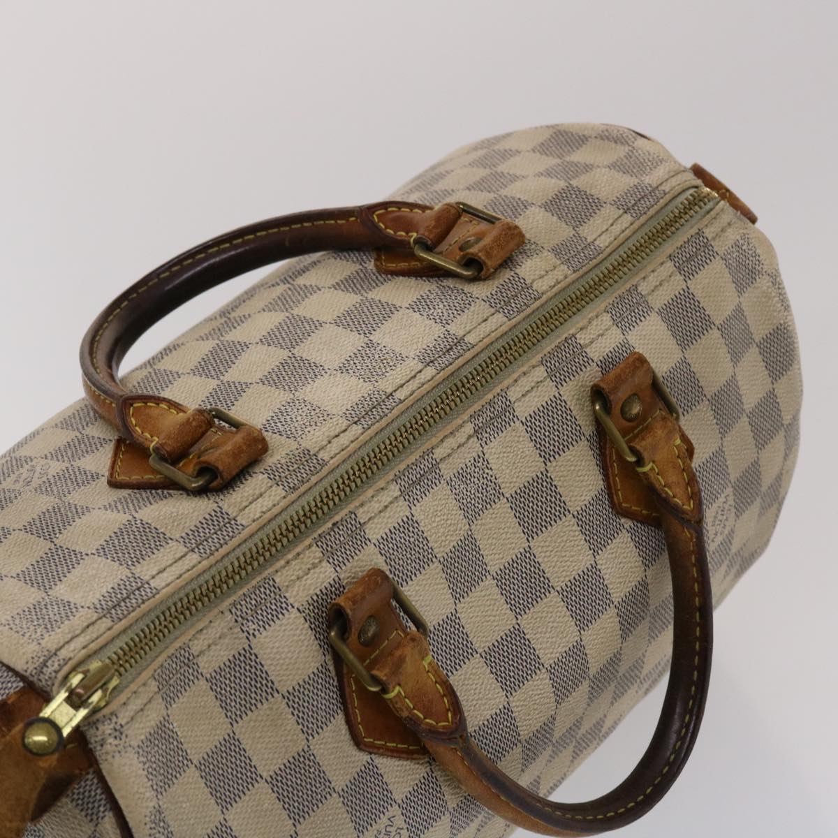 LOUIS VUITTON Damier Azur Speedy 30 Hand Bag N41533 LV Auth 49583