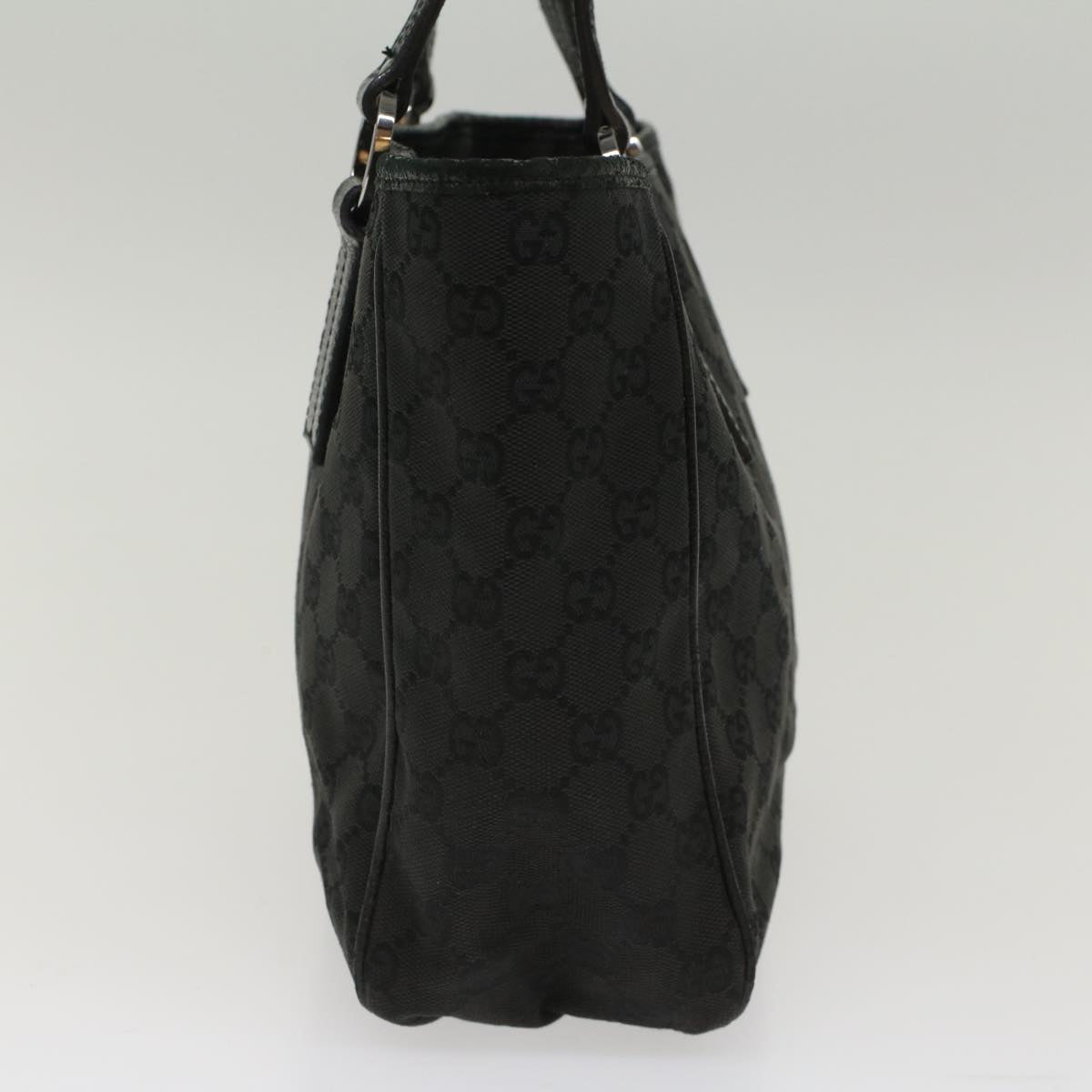 GUCCI GG Canvas Hand Bag Black 1130193444 Auth 49603