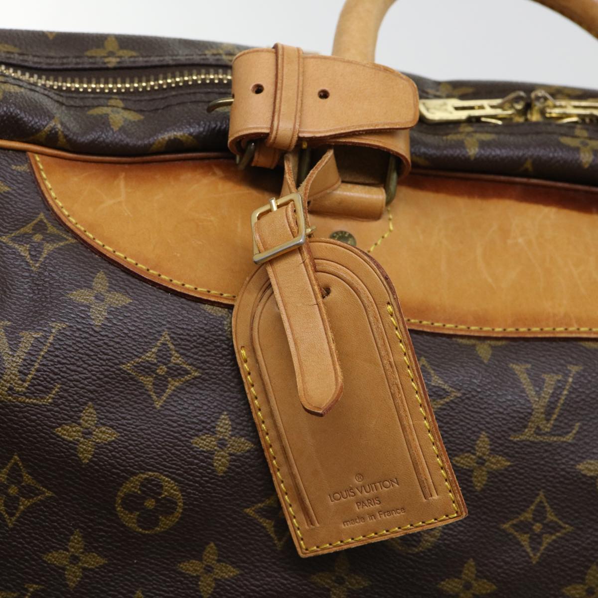 LOUIS VUITTON Monogram Sac Plein Air Long Boston Bag M41440 LV Auth 49621