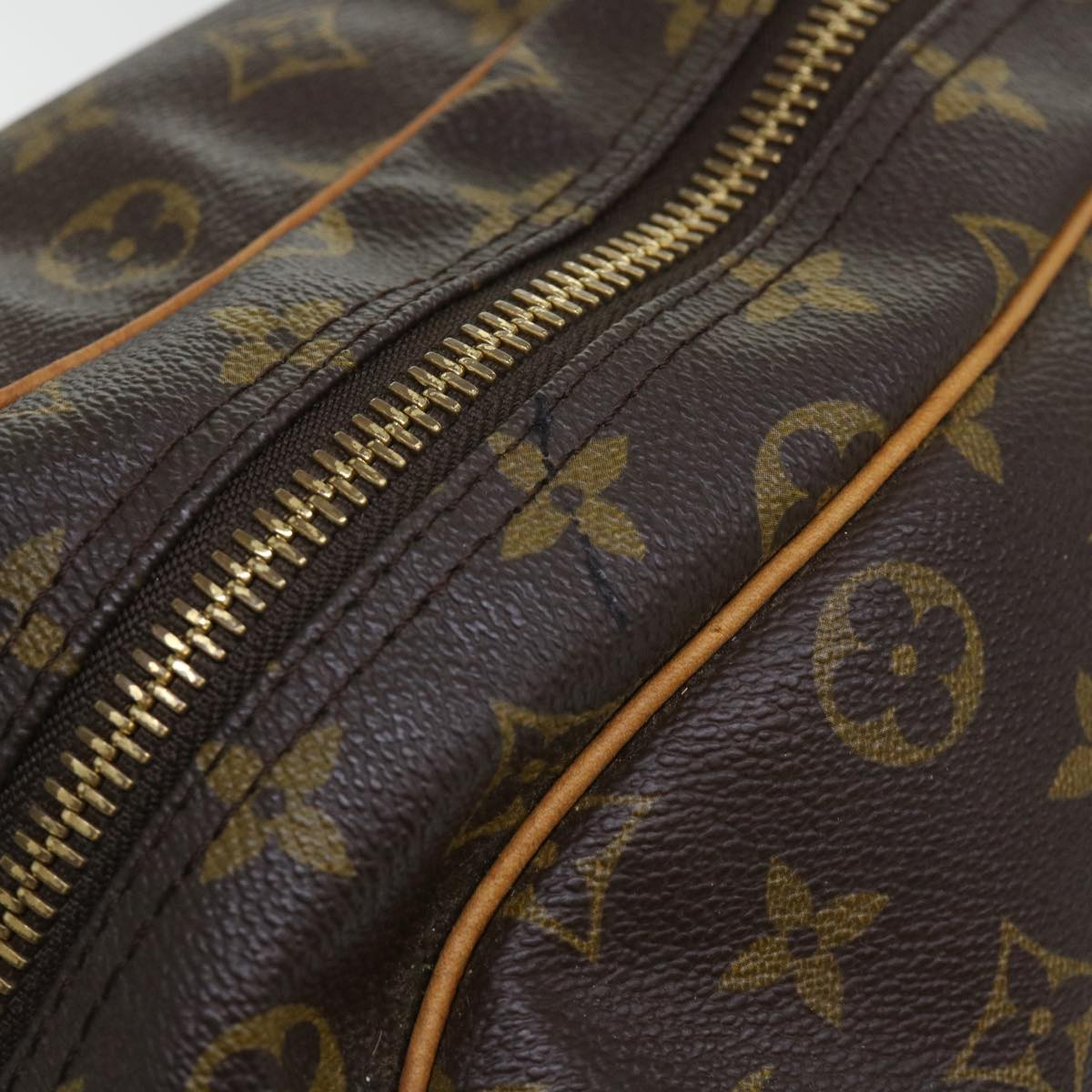 LOUIS VUITTON Monogram Sac Plein Air Long Boston Bag M41440 LV Auth 49621