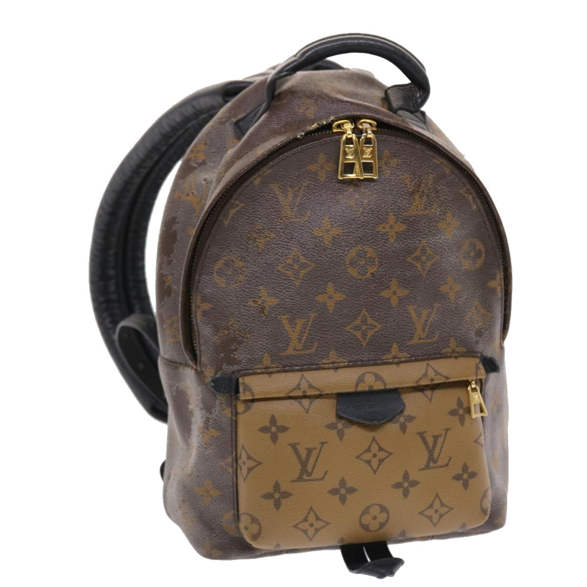 LOUIS VUITTON Monogram Reverse Palm Springs PM Backpack M43116 LV Auth 49637