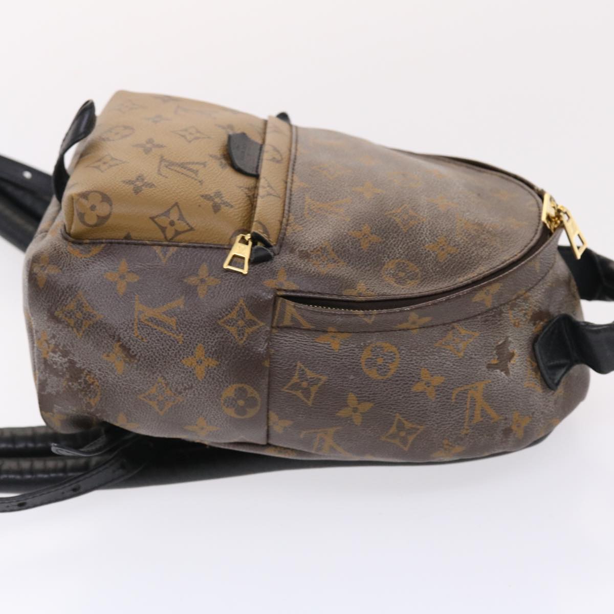 LOUIS VUITTON Monogram Reverse Palm Springs PM Backpack M43116 LV Auth 49637