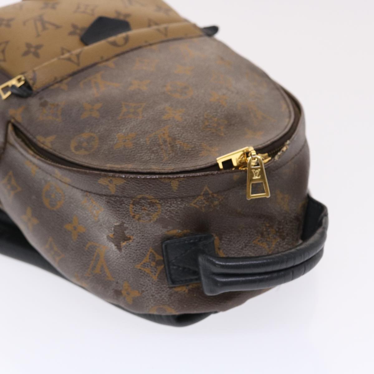 LOUIS VUITTON Monogram Reverse Palm Springs PM Backpack M43116 LV Auth 49637