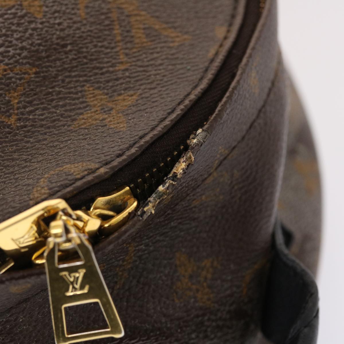 LOUIS VUITTON Monogram Reverse Palm Springs PM Backpack M43116 LV Auth 49637