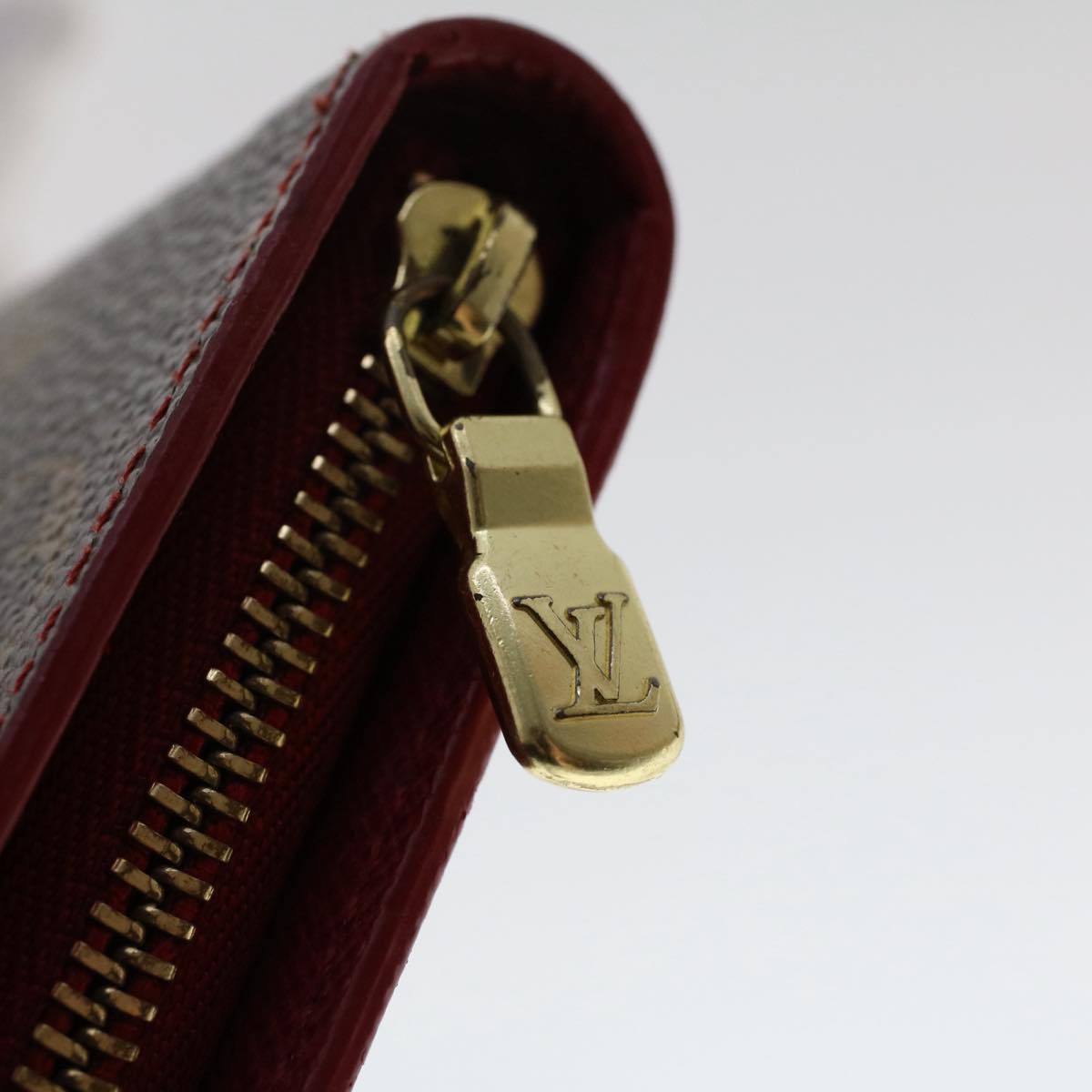 LOUIS VUITTON Monogram Cherry Porte Monnaie Zip Long Wallet M61727 Auth 49649A