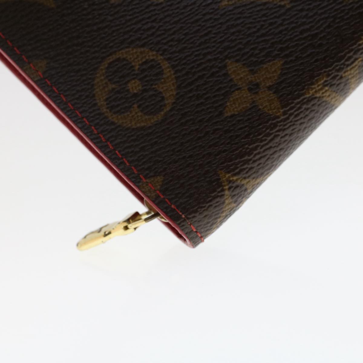 LOUIS VUITTON Monogram Cherry Porte Monnaie Zip Long Wallet M61727 Auth 49649A