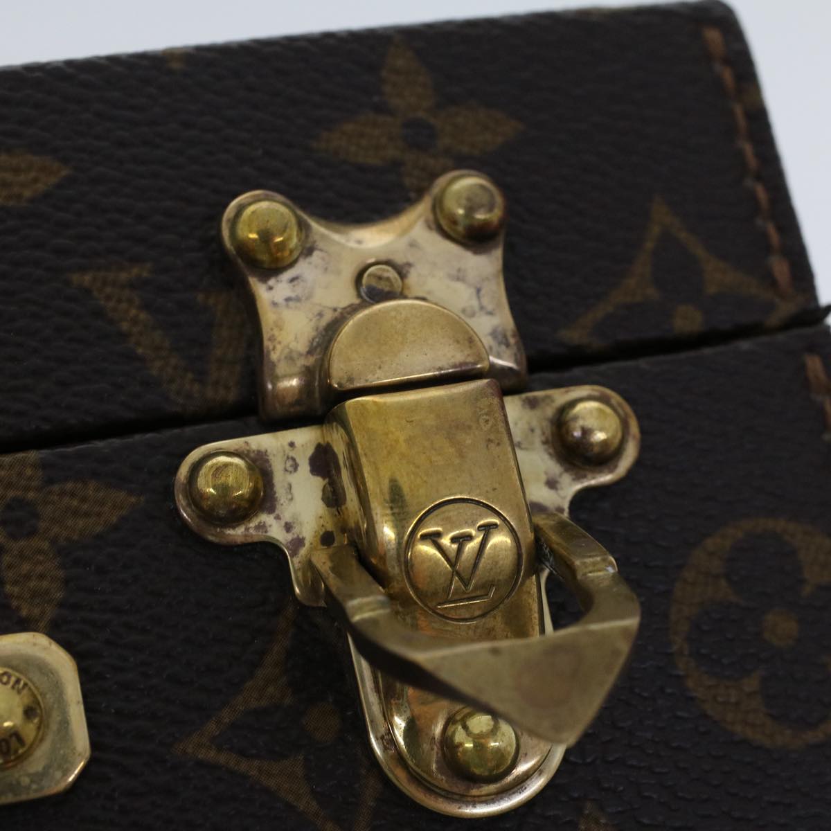 LOUIS VUITTON Monogram Boite Bijou Trunk M47120 LV Auth 49667A