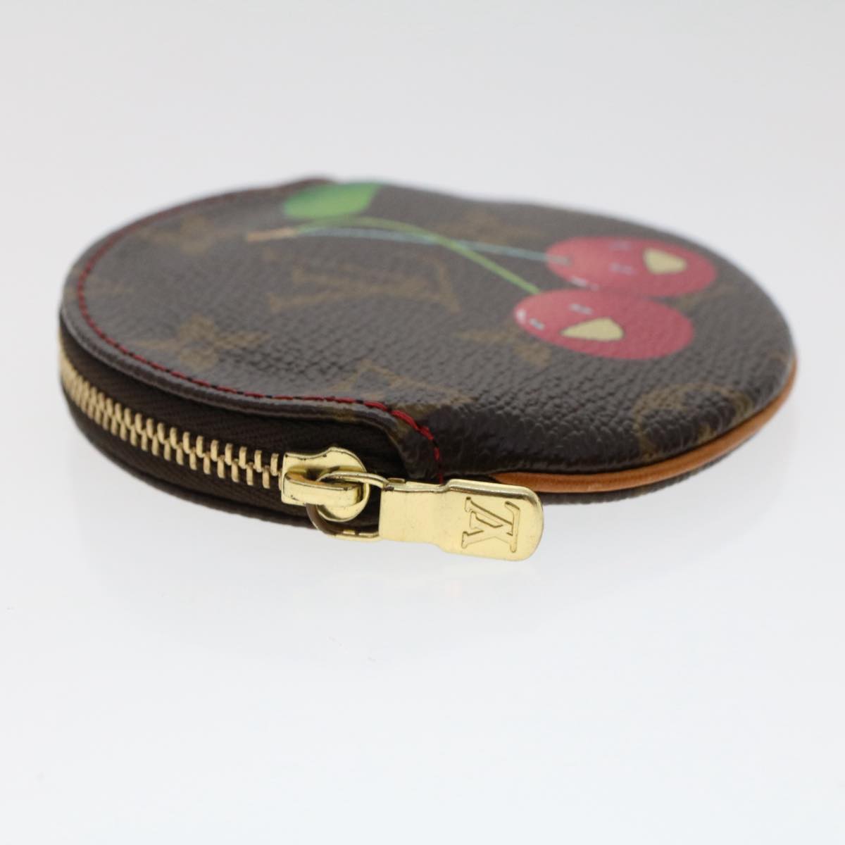 LOUIS VUITTON Monogram Cherry Porte Monnaie Ron Coin Purse M95043 LV Auth 49704