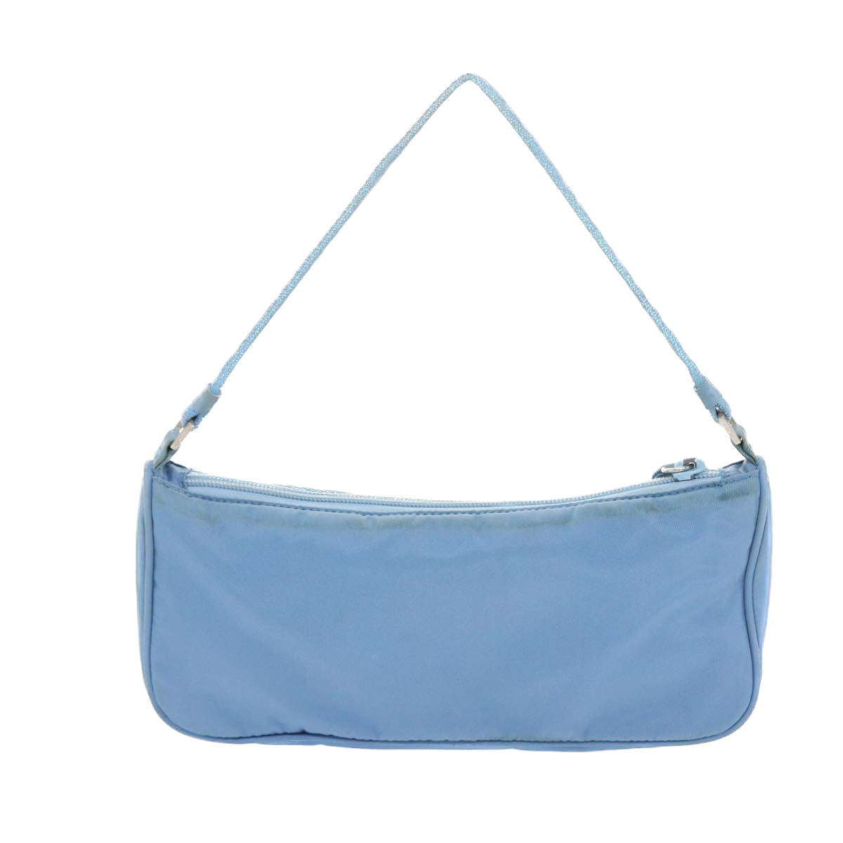 PRADA Accessory Pouch Nylon Light Blue Auth 49774