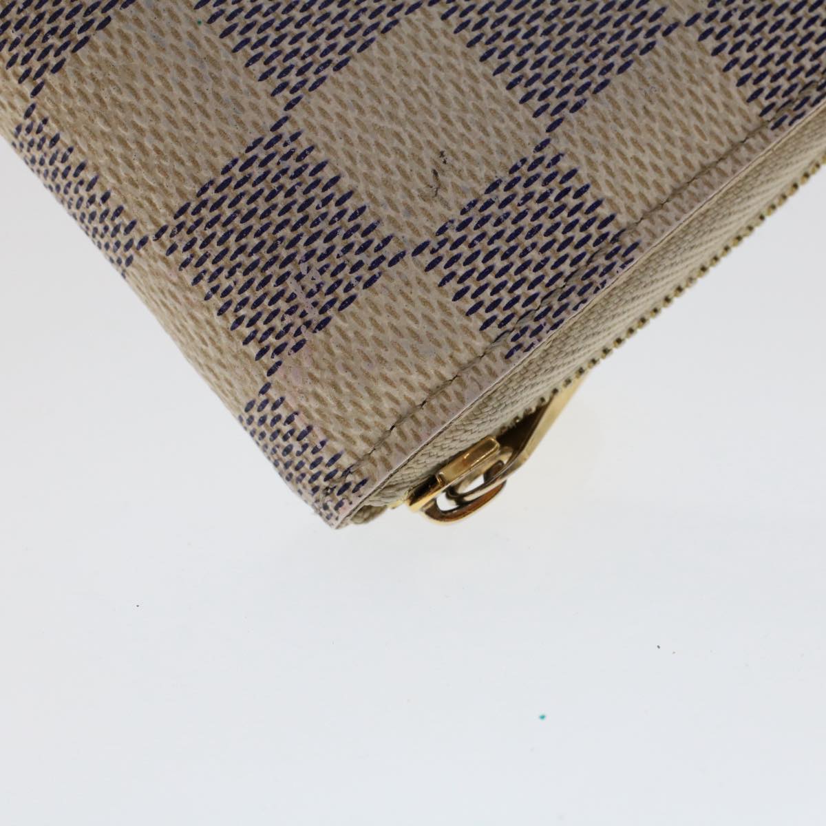 LOUIS VUITTON Damier Azur Zippy Coin Purse N63069 LV Auth 49860