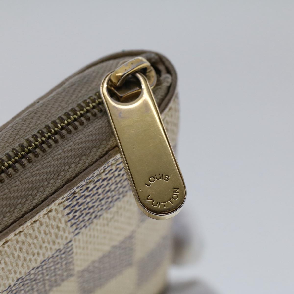 LOUIS VUITTON Damier Azur Zippy Coin Purse N63069 LV Auth 49860