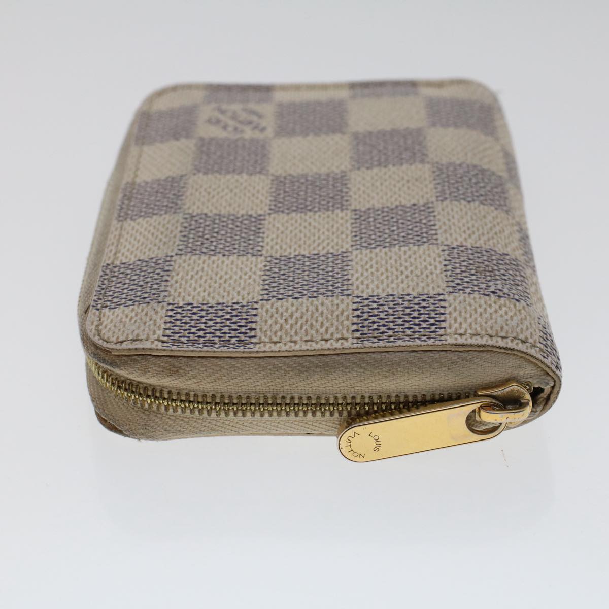 LOUIS VUITTON Damier Azur Zippy Coin Purse N63069 LV Auth 49860