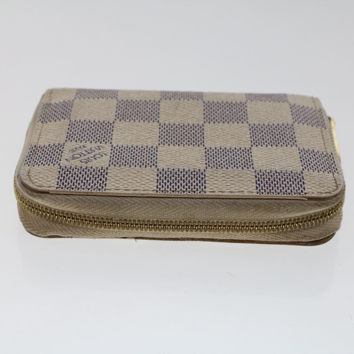 LOUIS VUITTON Damier Azur Zippy Coin Purse N63069 LV Auth 49860