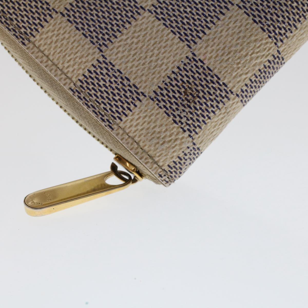 LOUIS VUITTON Damier Azur Zippy Coin Purse N63069 LV Auth 49860