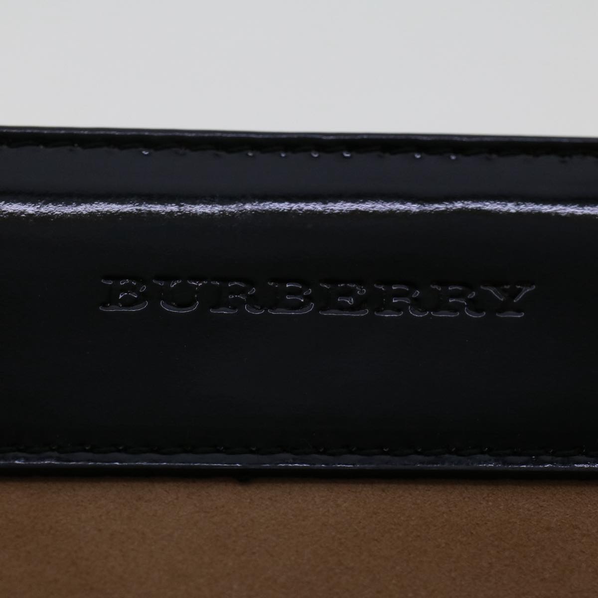 BURBERRY Nova Check Hand Bag Wool Beige Auth 49934