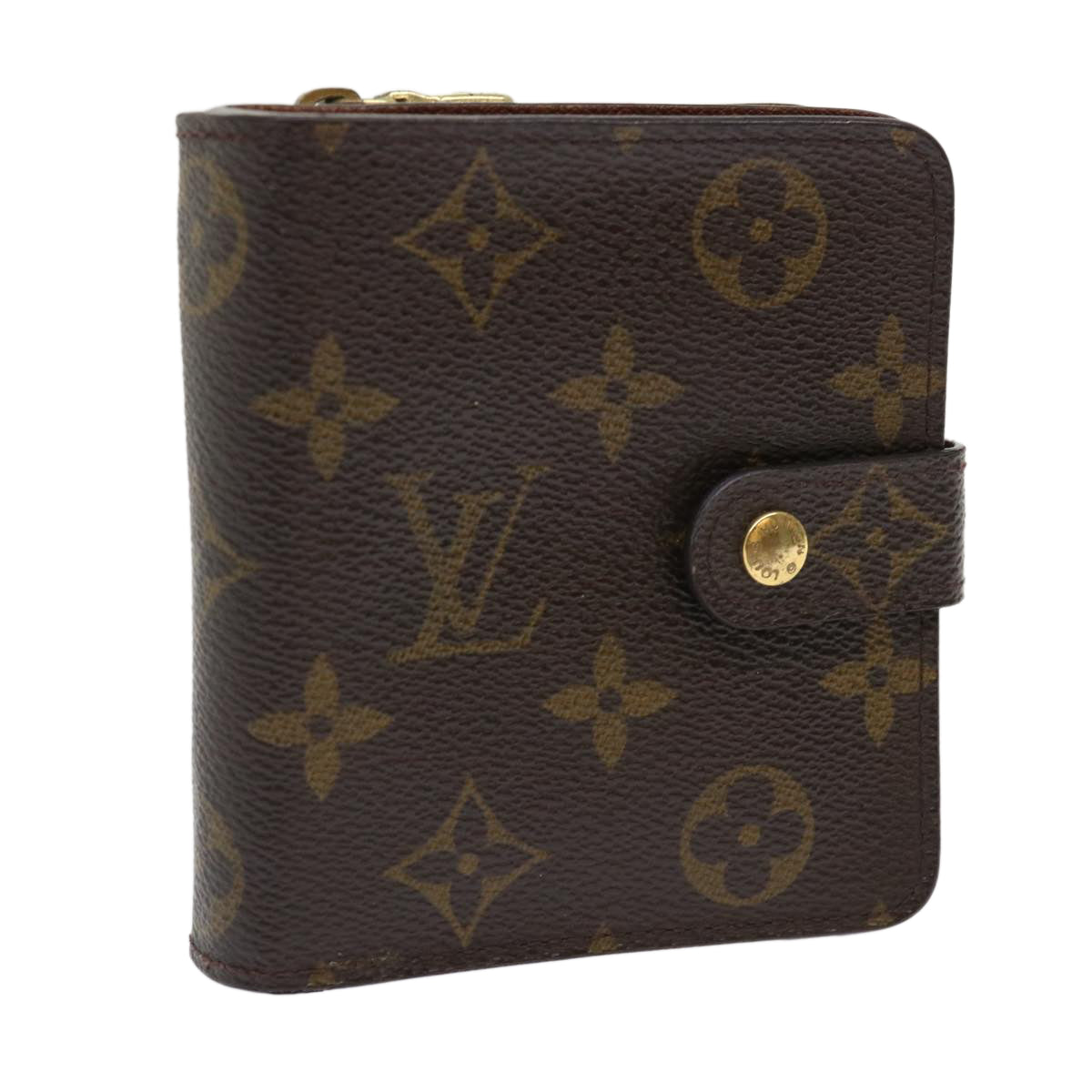 LOUIS VUITTON Monogram Compact Zip Wallet M61667 LV Auth 49948