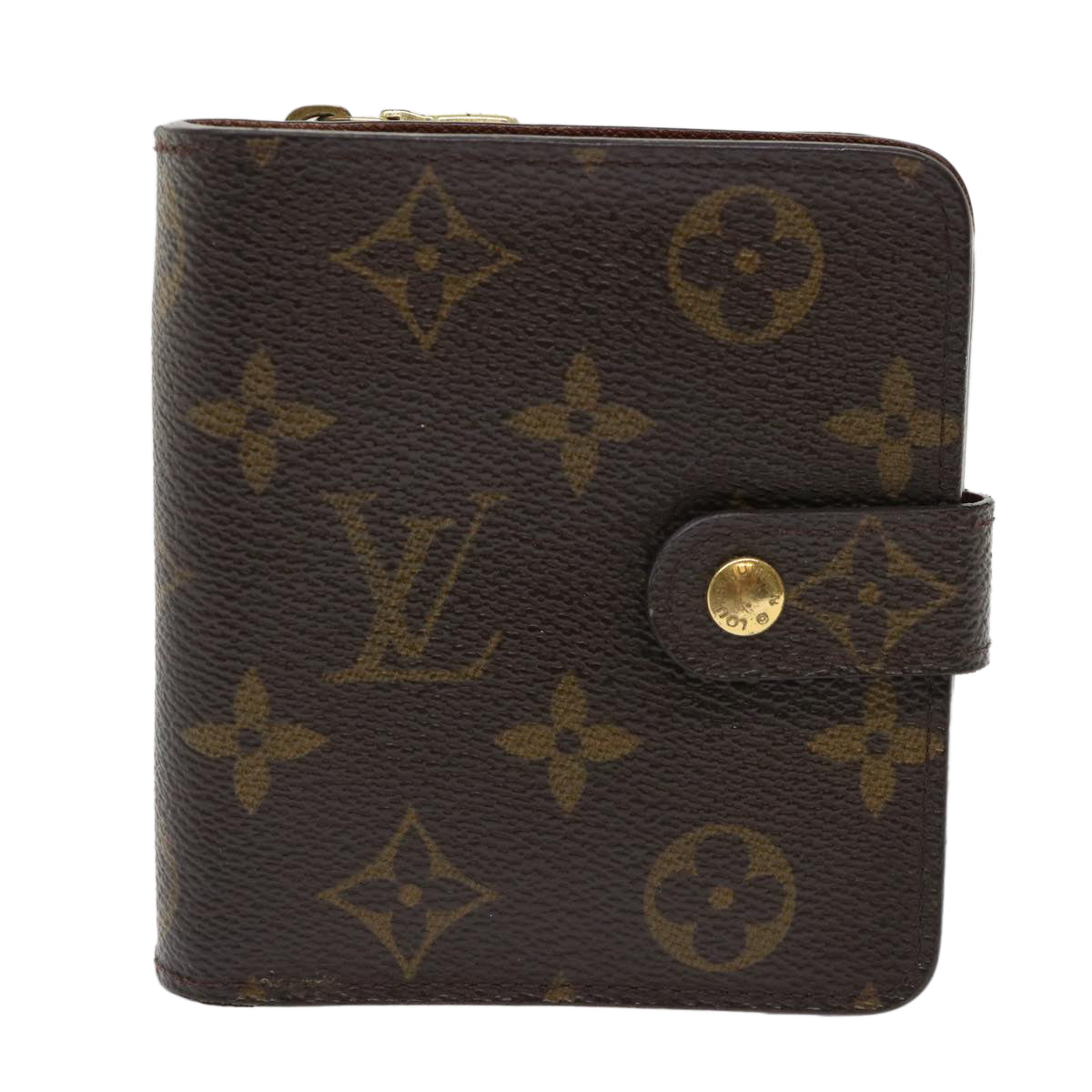 LOUIS VUITTON Monogram Compact Zip Wallet M61667 LV Auth 49948