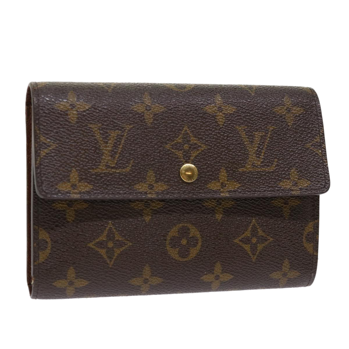 LOUIS VUITTON Monogram Porte Tresor Etui Papie Wallet M61202 LV Auth 49949