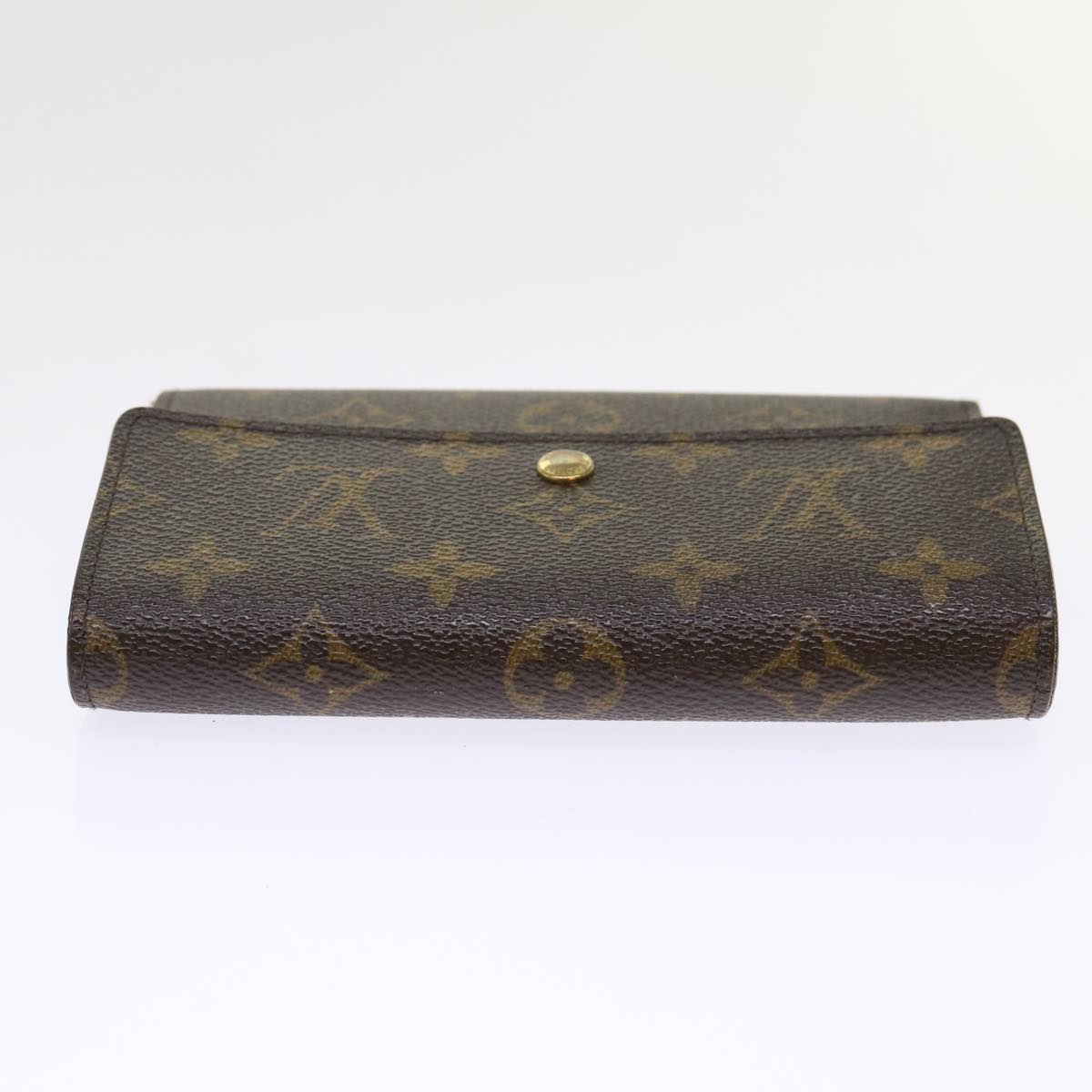 LOUIS VUITTON Monogram Porte Tresor Etui Papie Wallet M61202 LV Auth 49949