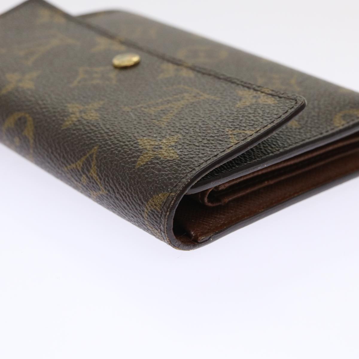 LOUIS VUITTON Monogram Porte Tresor Etui Papie Wallet M61202 LV Auth 49949