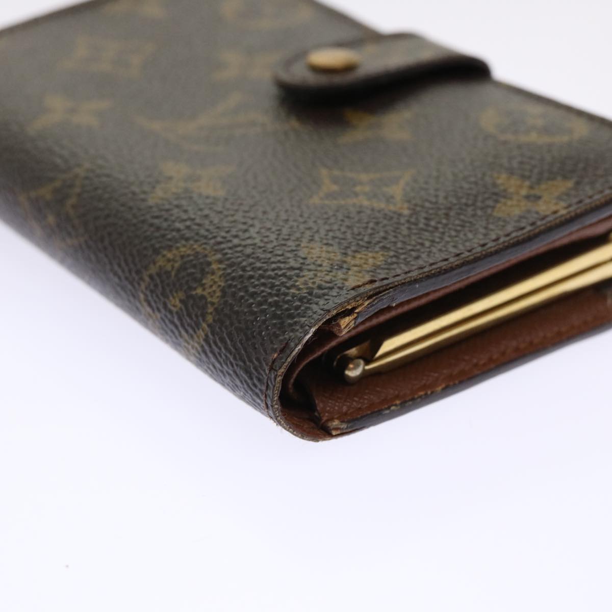 LOUIS VUITTON Monogram Porte Monnaie Billets Viennois Wallet M61663 Auth 49951