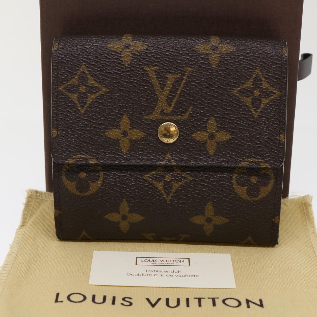 LOUIS VUITTON Monogram Porte Monnaie Bier Cartes Crdit Wallet M61652 Auth 49954