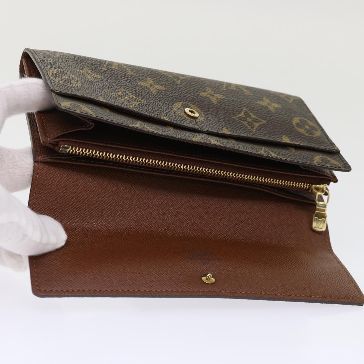 LOUIS VUITTON Monogram Portefeuille Sarah Long Wallet M61734 LV Auth 49957A