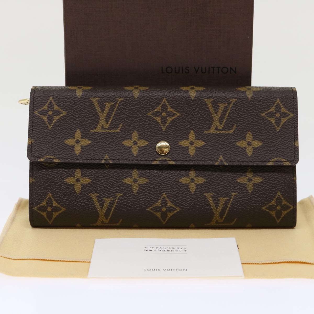 LOUIS VUITTON Monogram Portefeuille Sarah Long Wallet M61734 LV Auth 49957A