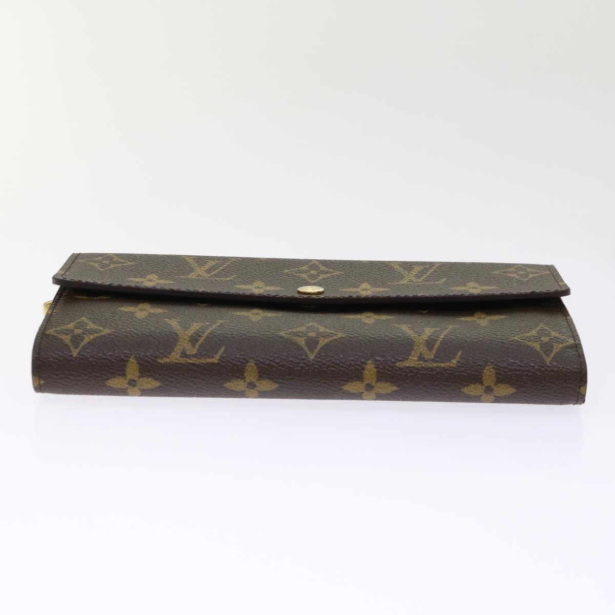 LOUIS VUITTON Monogram Portefeuille Sarah Long Wallet M61734 LV Auth 49957A