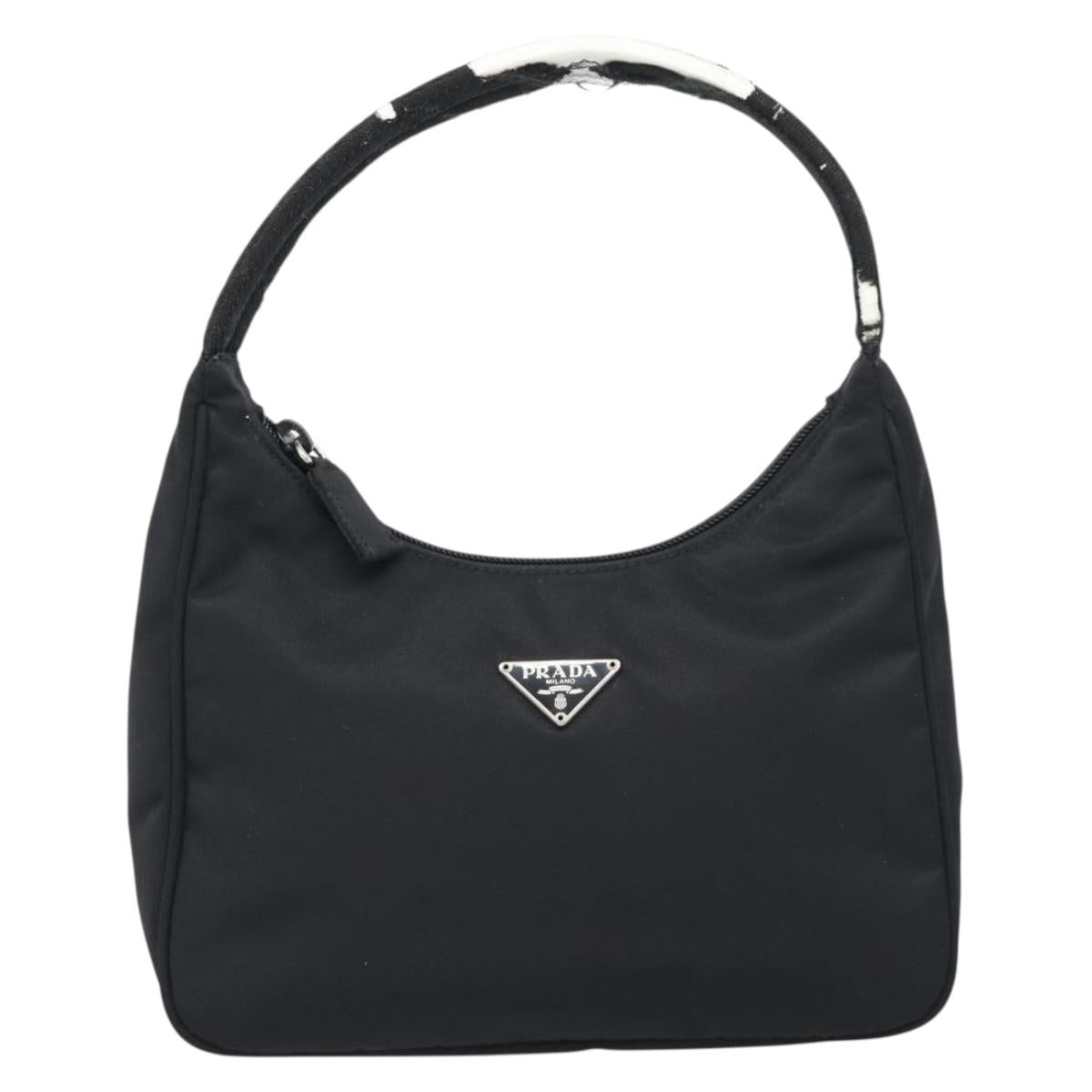 PRADA Pouch Nylon Black Auth 49968