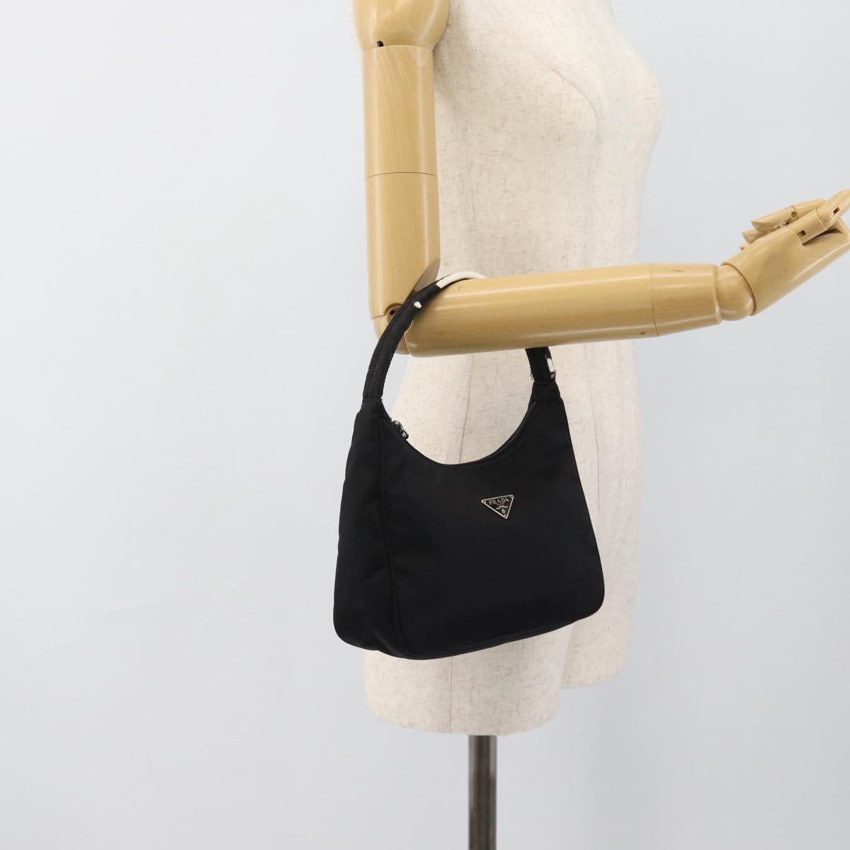 PRADA Pouch Nylon Black Auth 49968