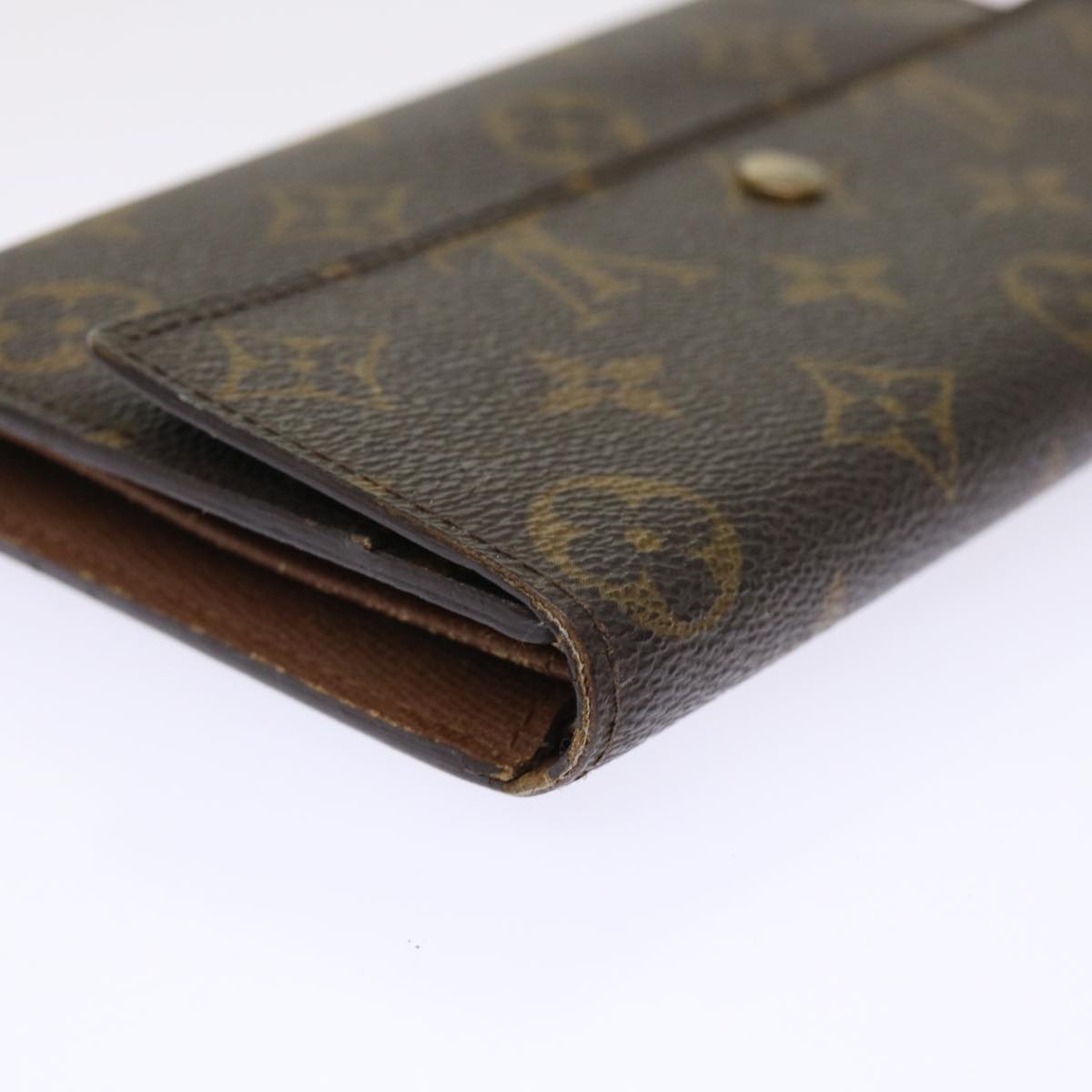 LOUIS VUITTON Monogram Portefeuille International Long Wallet M61217 Auth 49971