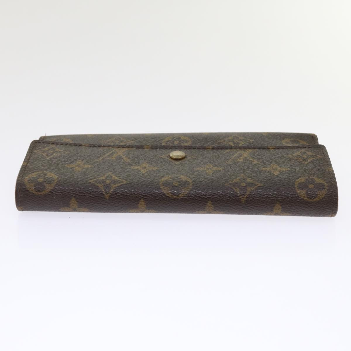 LOUIS VUITTON Monogram Portefeuille International Long Wallet M61217 Auth 49971