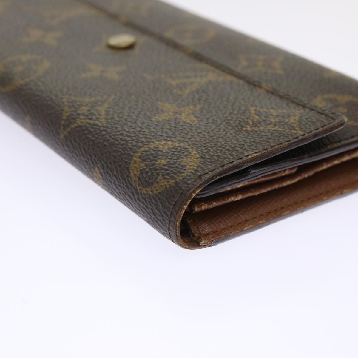 LOUIS VUITTON Monogram Portefeuille International Long Wallet M61217 Auth 49971