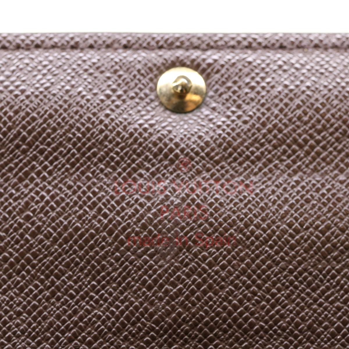 LOUIS VUITTON Damier Ebene Portefeuille Sarah Long Wallet N61734 LV Auth 50003