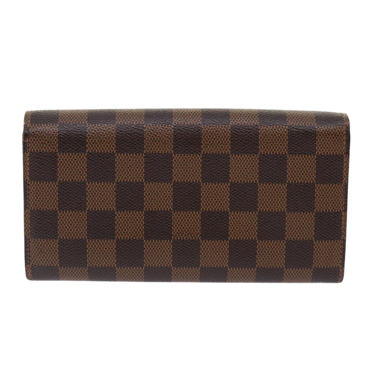 LOUIS VUITTON Damier Ebene Portefeuille Sarah Long Wallet N61734 LV Auth 50003