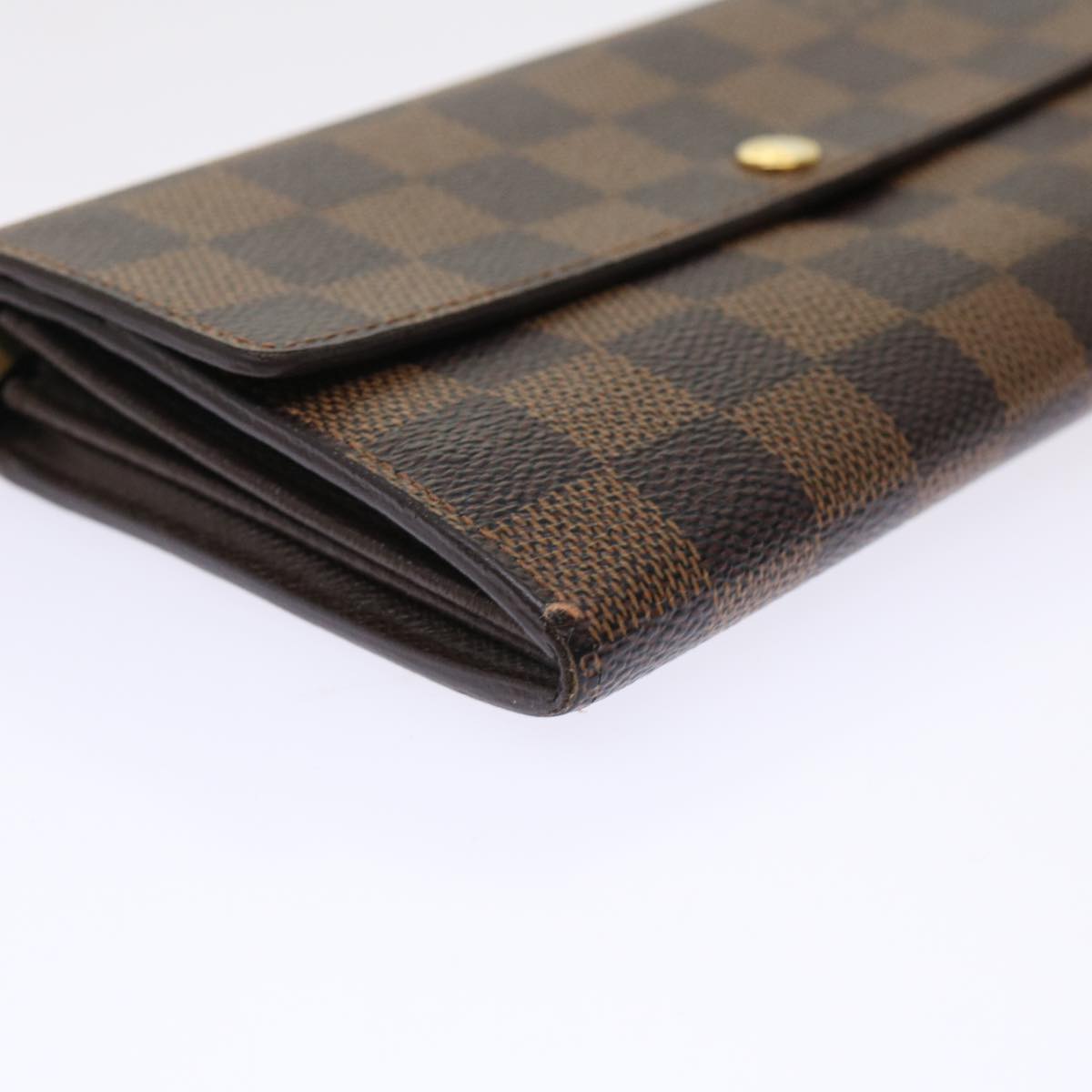 LOUIS VUITTON Damier Ebene Portefeuille Sarah Long Wallet N61734 LV Auth 50003