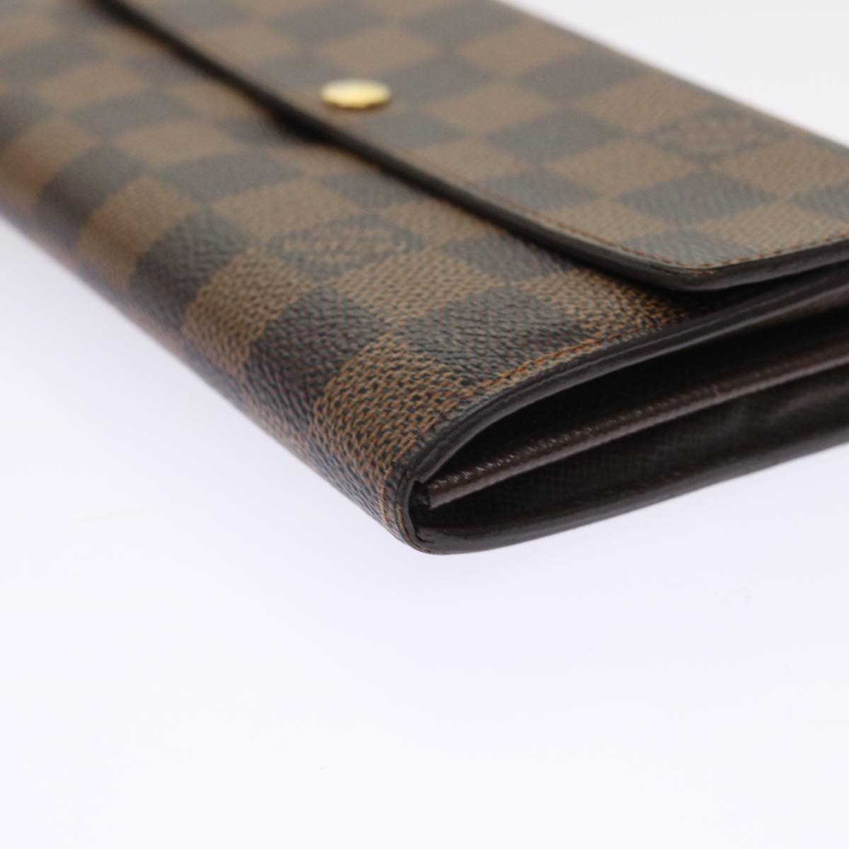 LOUIS VUITTON Damier Ebene Portefeuille Sarah Long Wallet N61734 LV Auth 50003