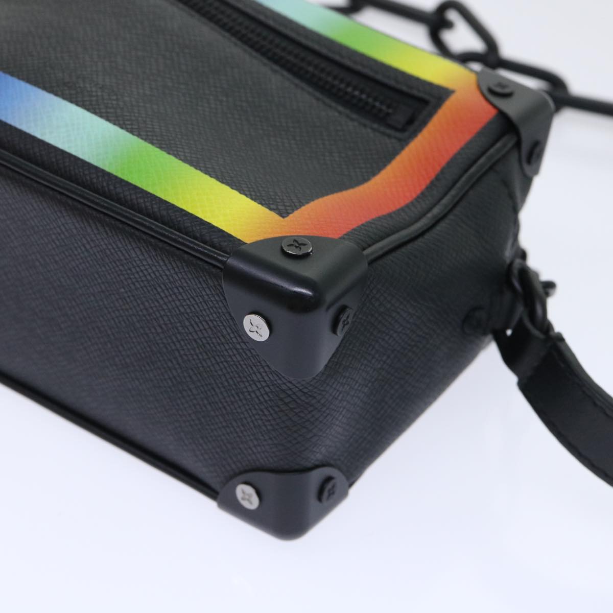 LOUIS VUITTON Taiga Rainbow Mini Soft Trunk Shoulder Bag M30351 LV Auth 50210SM