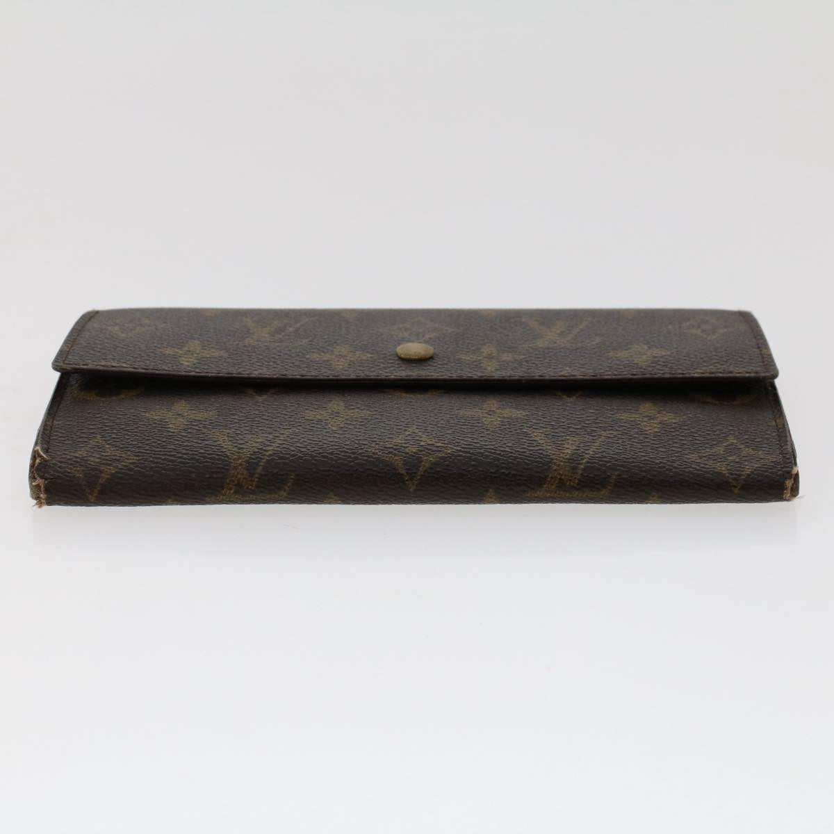 LOUIS VUITTON Monogram Portefeuille International Long Wallet M61217 Auth 50213