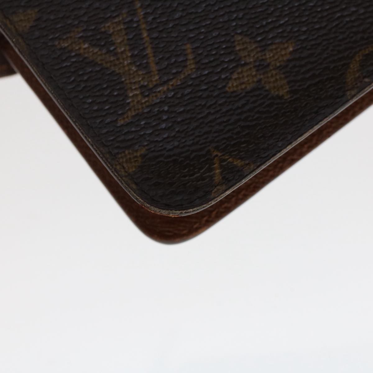 LOUIS VUITTON Monogram Porte Papier Zip Wallet M61207 LV Auth 50244