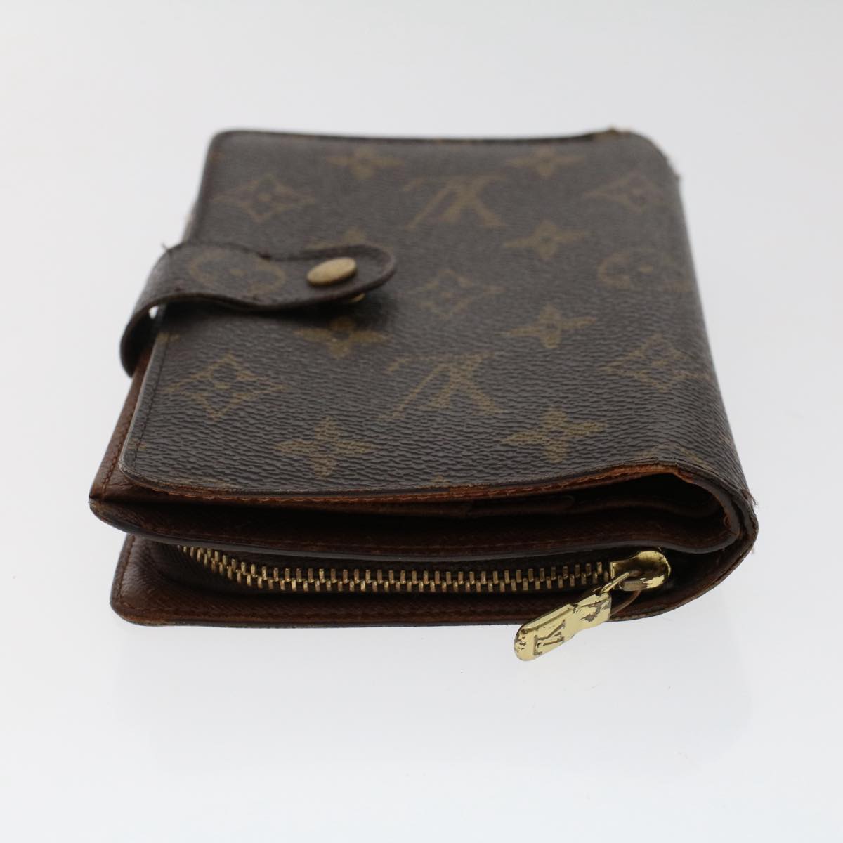 LOUIS VUITTON Monogram Porte Papier Zip Wallet M61207 LV Auth 50244