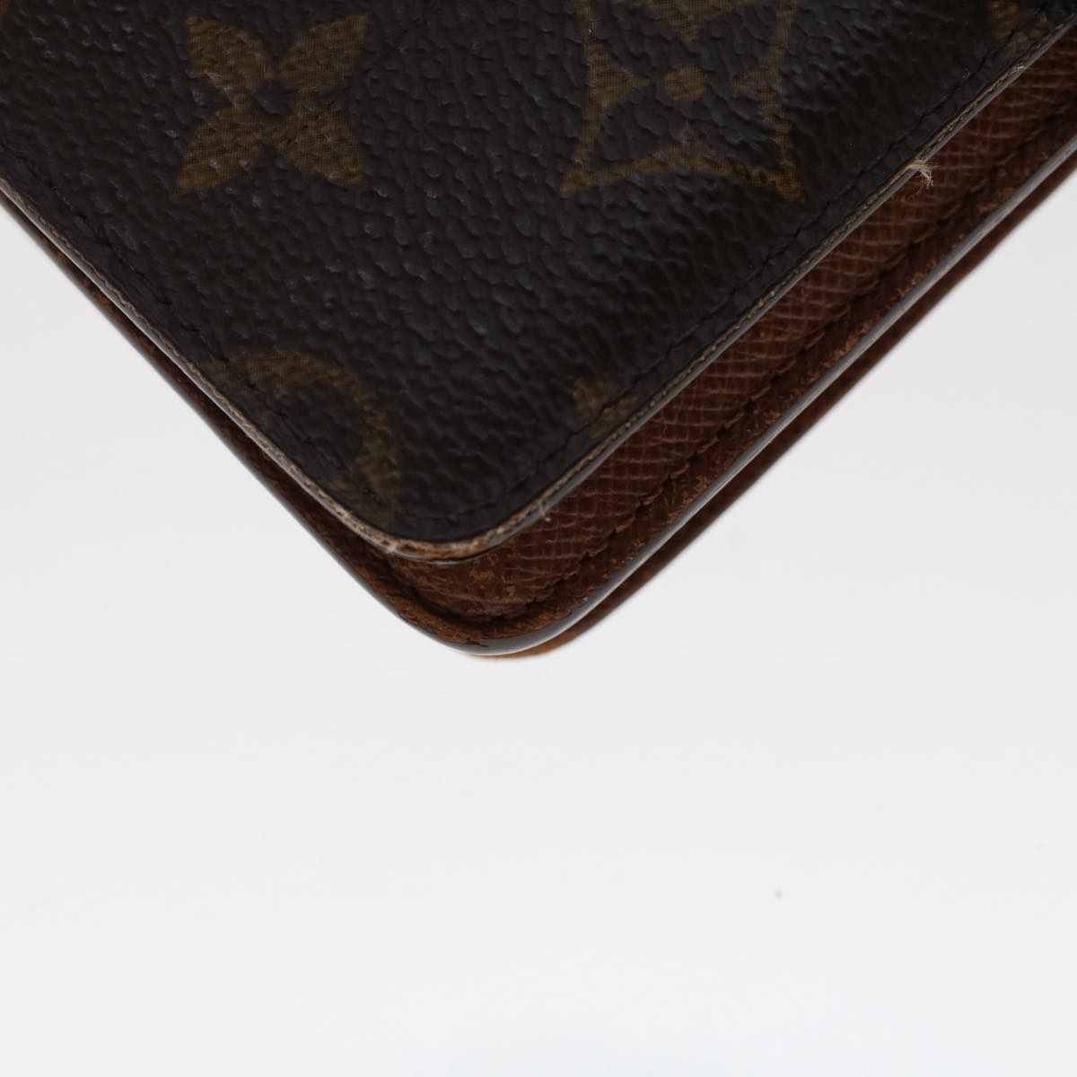 LOUIS VUITTON Monogram Porte Papier Zip Wallet M61207 LV Auth 50244