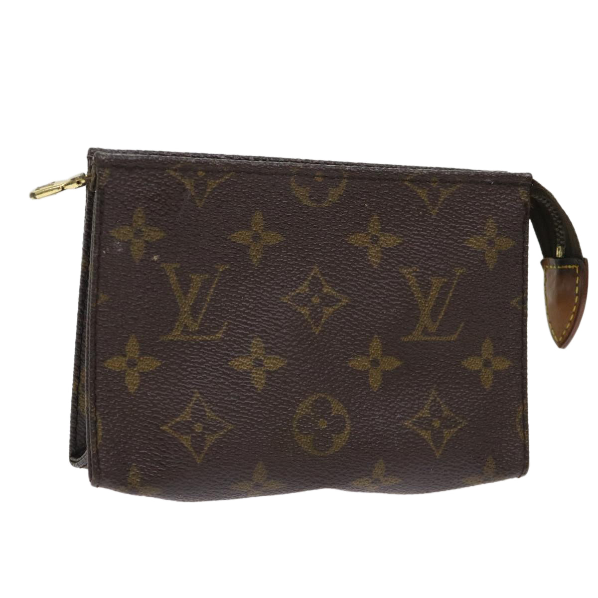 LOUIS VUITTON Monogram Poche Toilette 15 Pouch M47546 LV Auth 50245