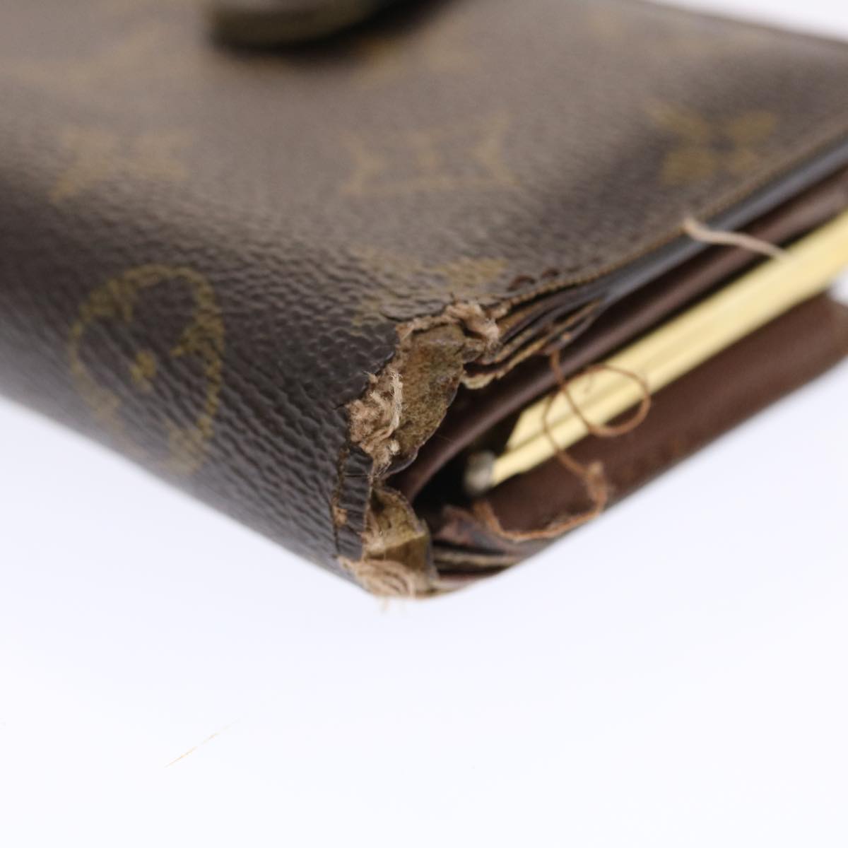 LOUIS VUITTON Monogram Porte Monnaie Billets Viennois Wallet M61663 Auth 50283