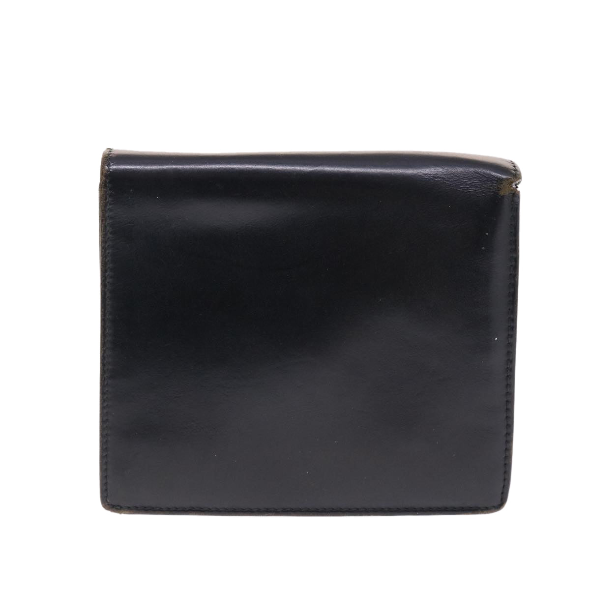 GUCCI Wallet Leather Black Auth 50289