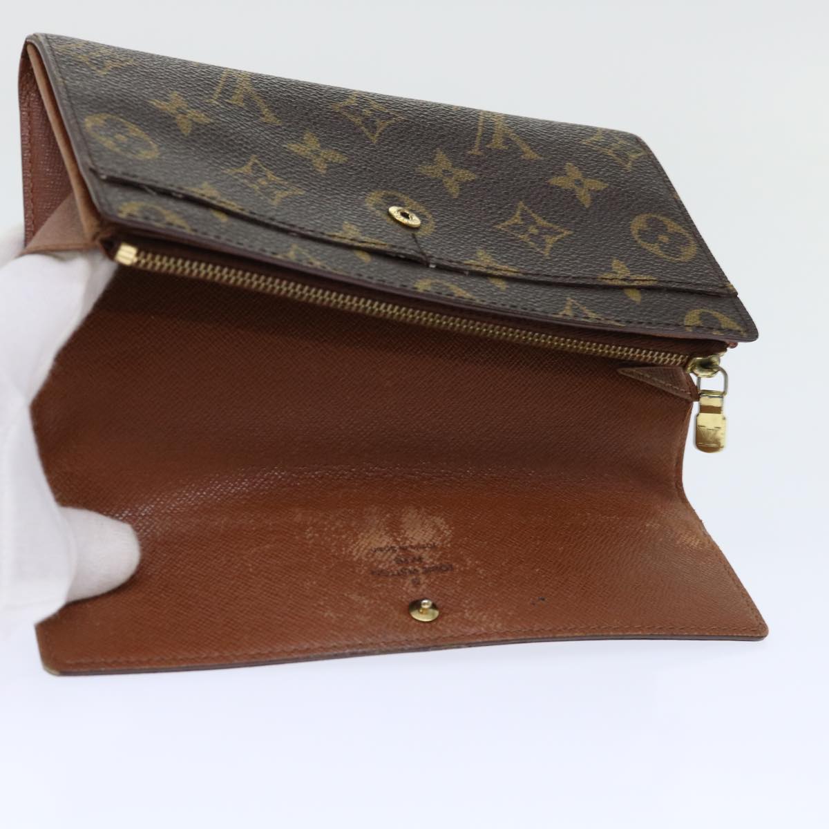 LOUIS VUITTON Monogram Porte Monnaie Bier Cartes Crdit Wallet M61652 Auth 50303