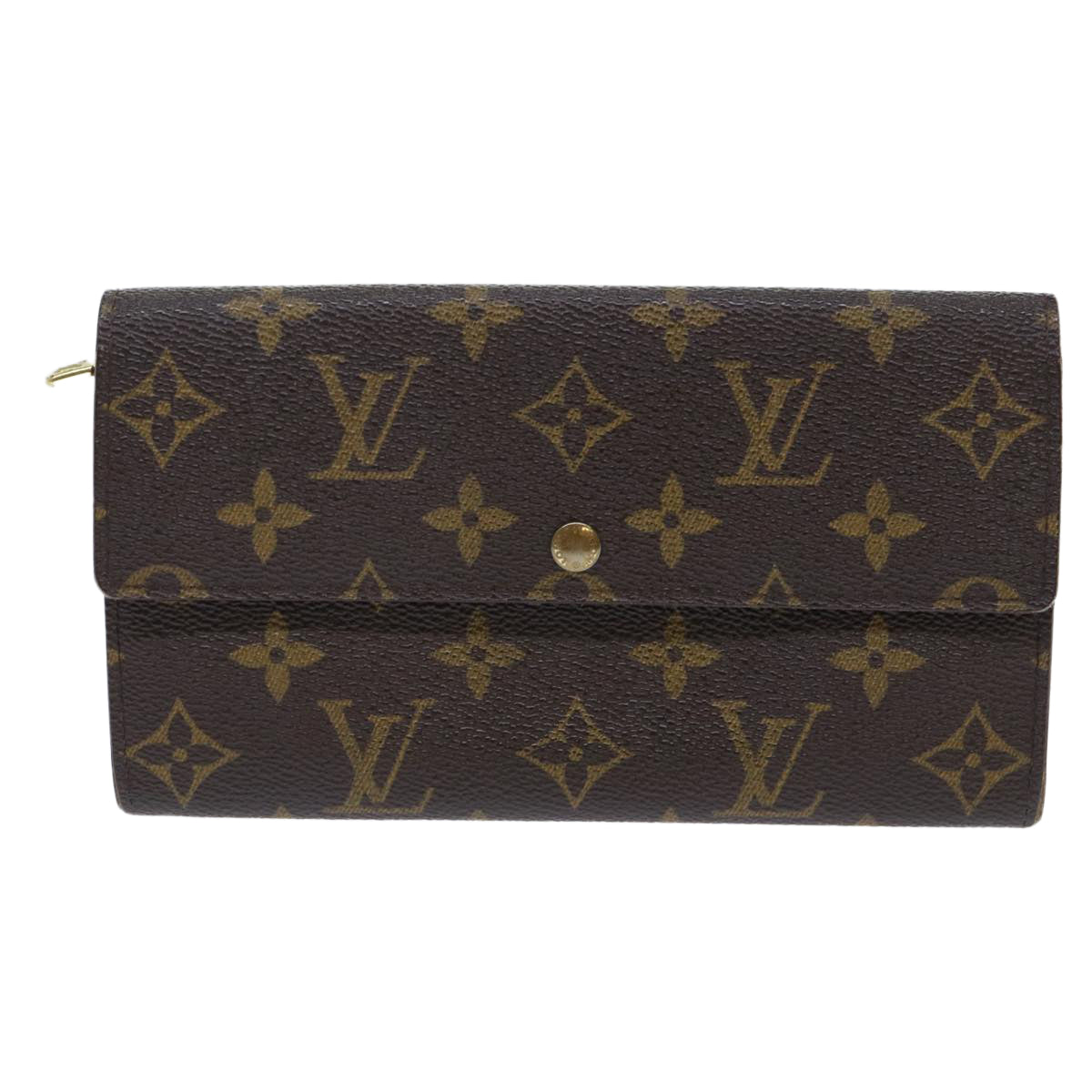 LOUIS VUITTON Monogram Porte Monnaie Bier Cartes Crdit Wallet M61652 Auth 50303